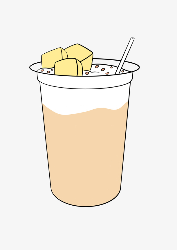 手绘奶茶图标元素卡通素材_88ICON