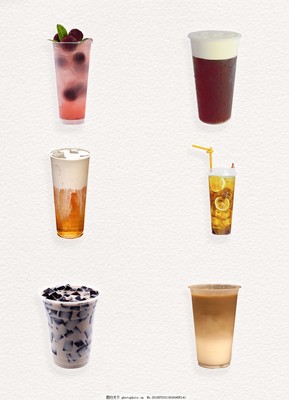 夏季冰饮奶茶产品实物