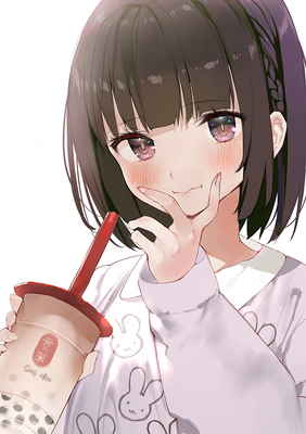 动漫图片:炎炎夏日,奶茶是非常受欢迎解暑之选